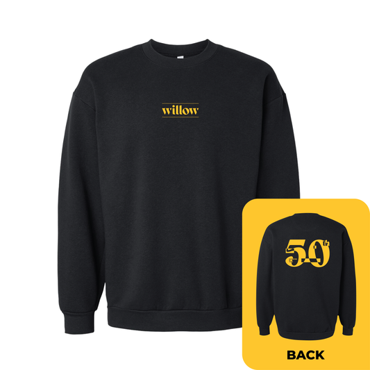 Willow Front - 50th Back Unisex Crewneck Sweatshirt